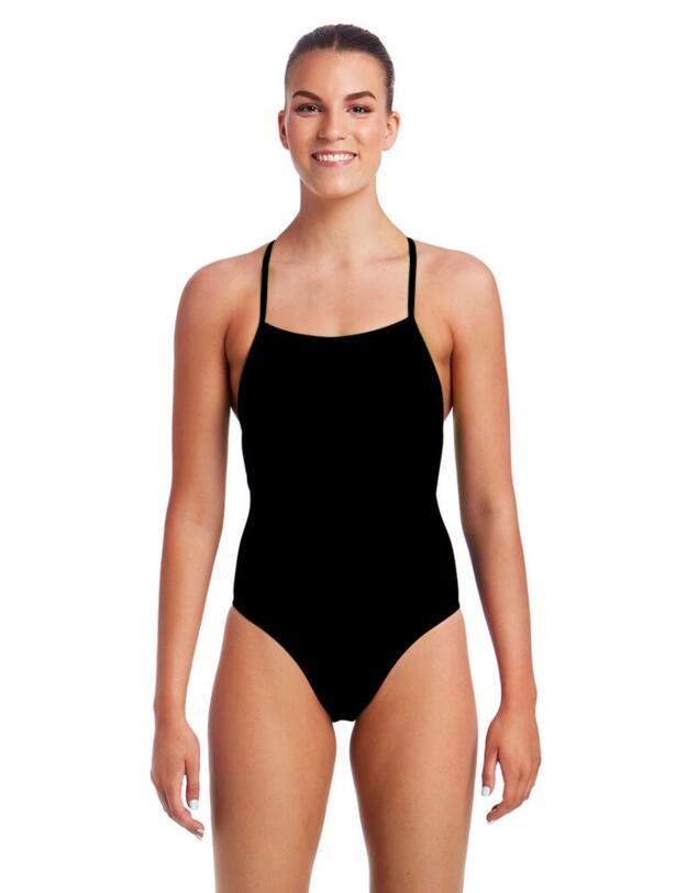 FS38L00470 Funkita Strapped In One Piece Swimsuit - FS38L00470 Still Black Solid