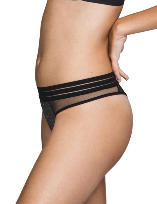 181061 Maison Lejaby Nufit Galaxie Tanga Brief - 181061 Noir Galaxie