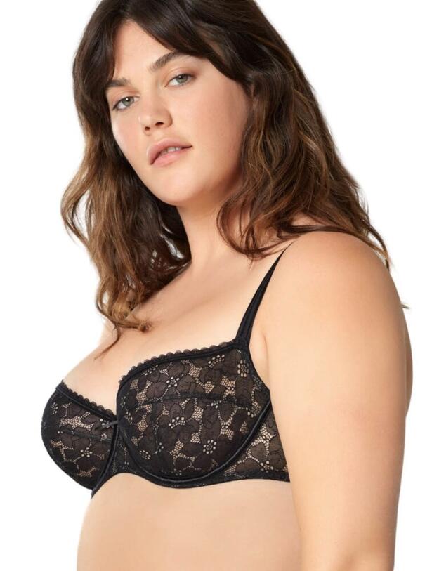 G41932 Maison Lejaby June Underwired Demi Cup Bra - G41932 Noir