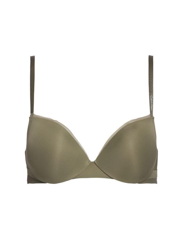 000QF1738E Calvin Klein Sculpted Plunge Push Up Bra - QF1738E Army Dust