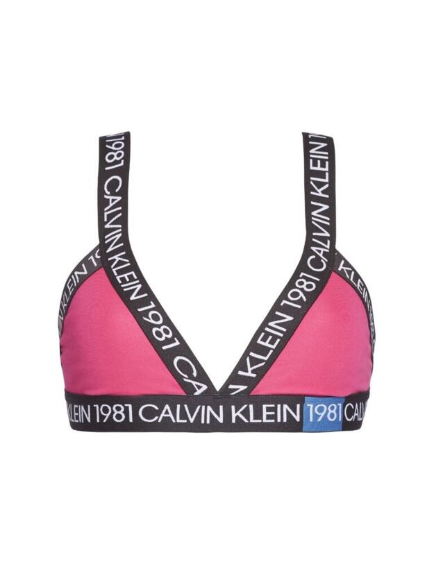 000QF5447E Calvin Klein CK 1981 Bold Unlined Bralette - QF5447E Quiver