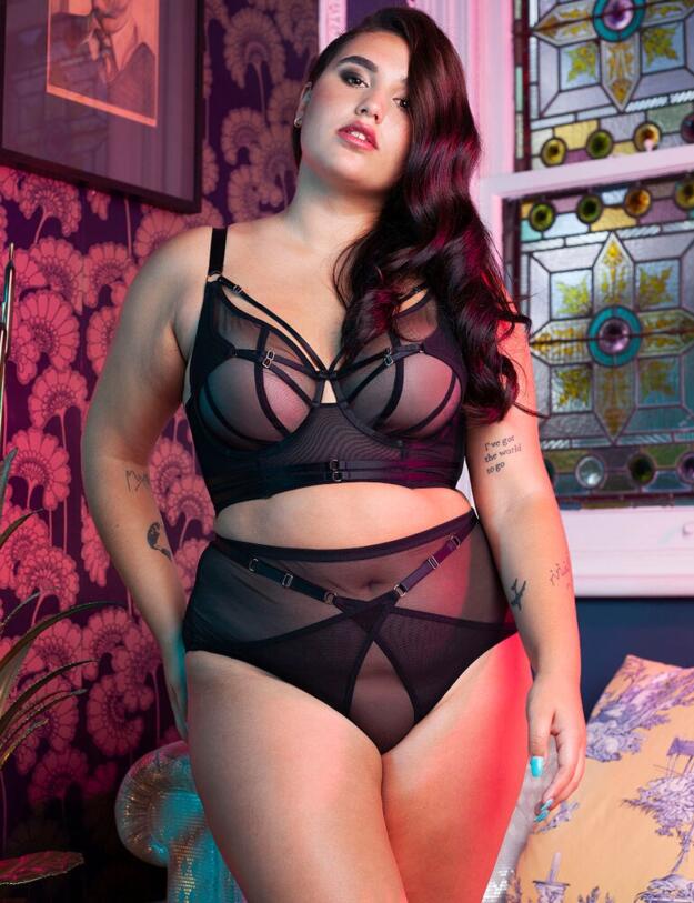 PPCC3144B Playful Promises Eddie Curve Wrap Bra - PPCC3144B Black