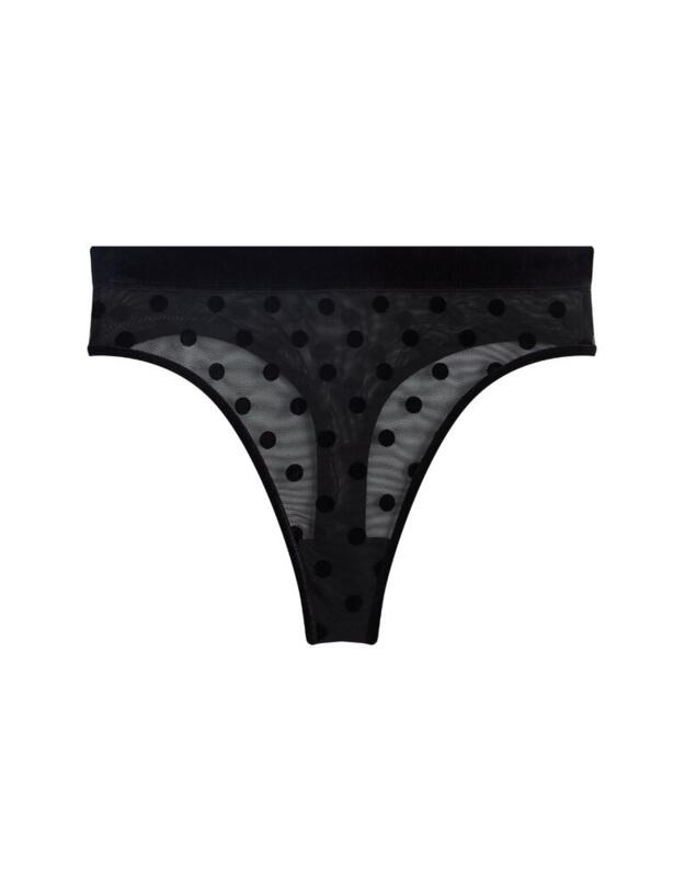 UW0UW01890 Tommy Hilfiger Velvet Thong - UW0UW01890 PVH Black
