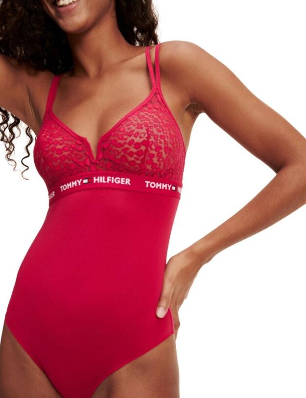 UW0UW01899 Tommy Hilfiger Leo Body - UW0UW01899 Cerise