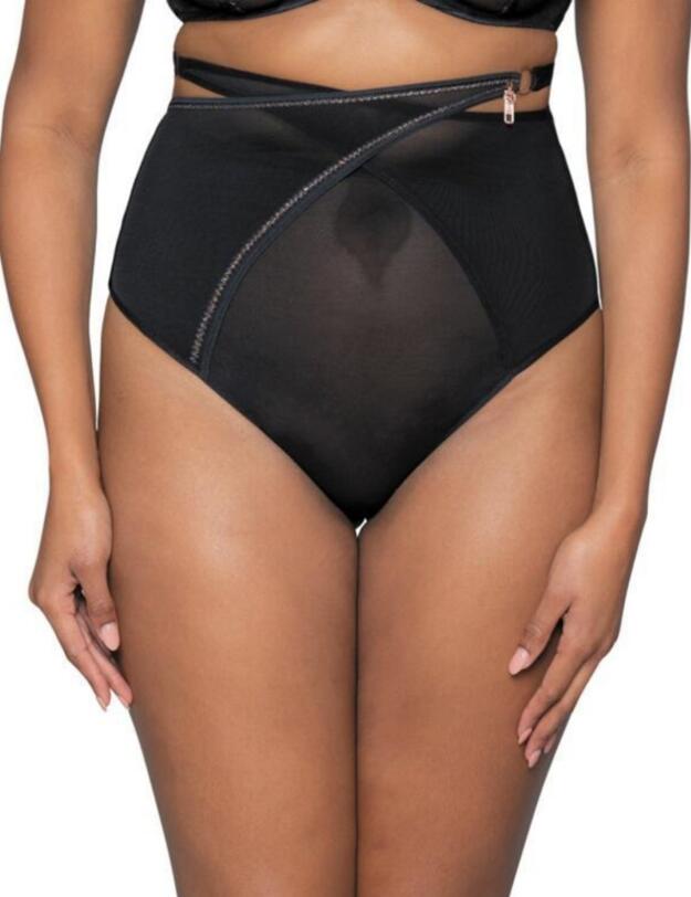 Scantilly Unzipped High Waist Brief Black