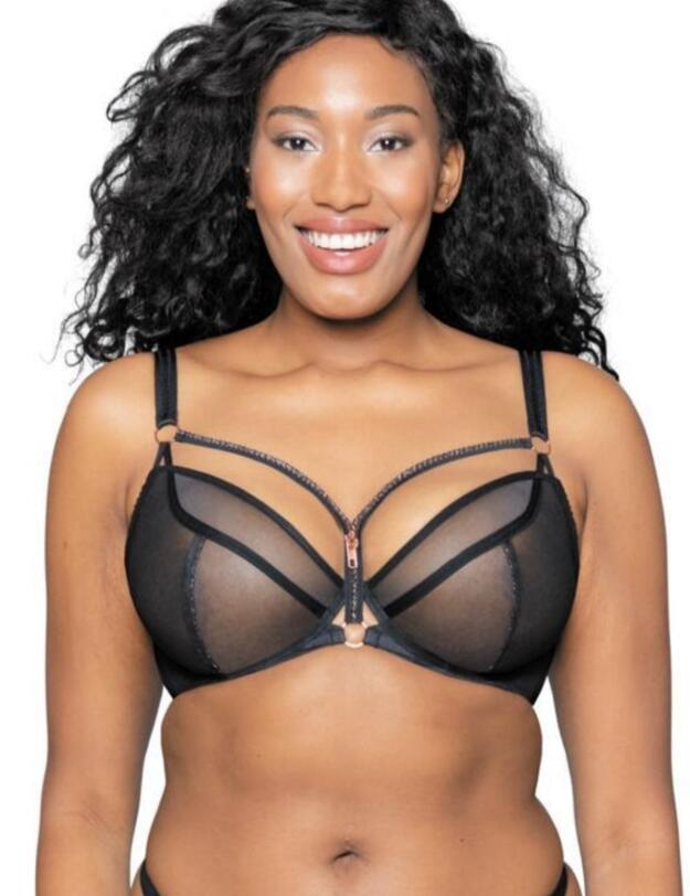Scantilly Unzipped Plunge Bra Black