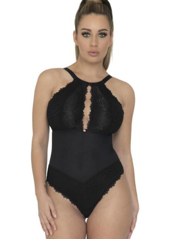 ST002704 Scantilly by Curvy Kate Indulge Me Stretch Lace Body - ST002704 Black