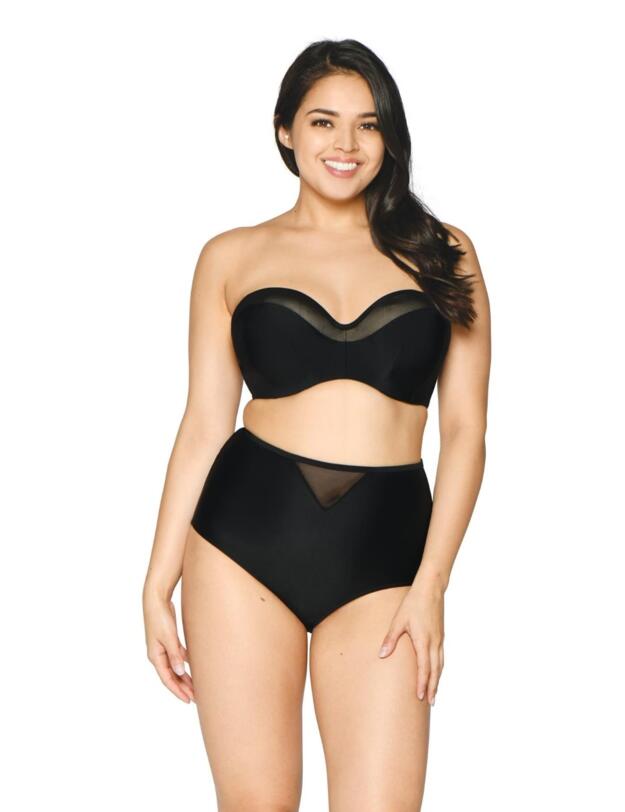 CS001307 Curvy Kate Sheer Class Bandeau Bikini Top - CS001307 Black