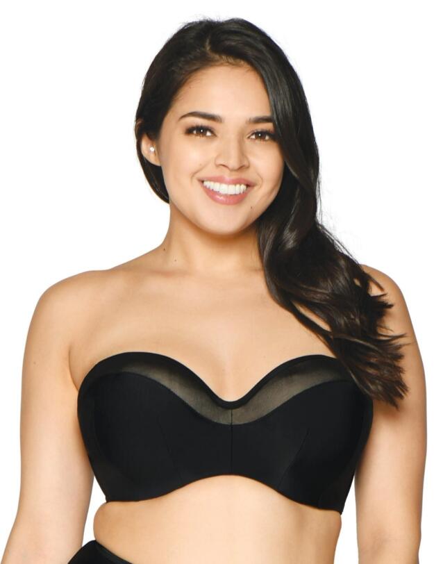 CS001307 Curvy Kate Sheer Class Bandeau Bikini Top - CS001307 Black