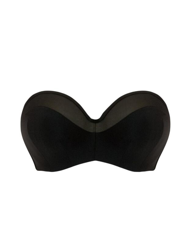 CS001307 Curvy Kate Sheer Class Bandeau Bikini Top - CS001307 Black