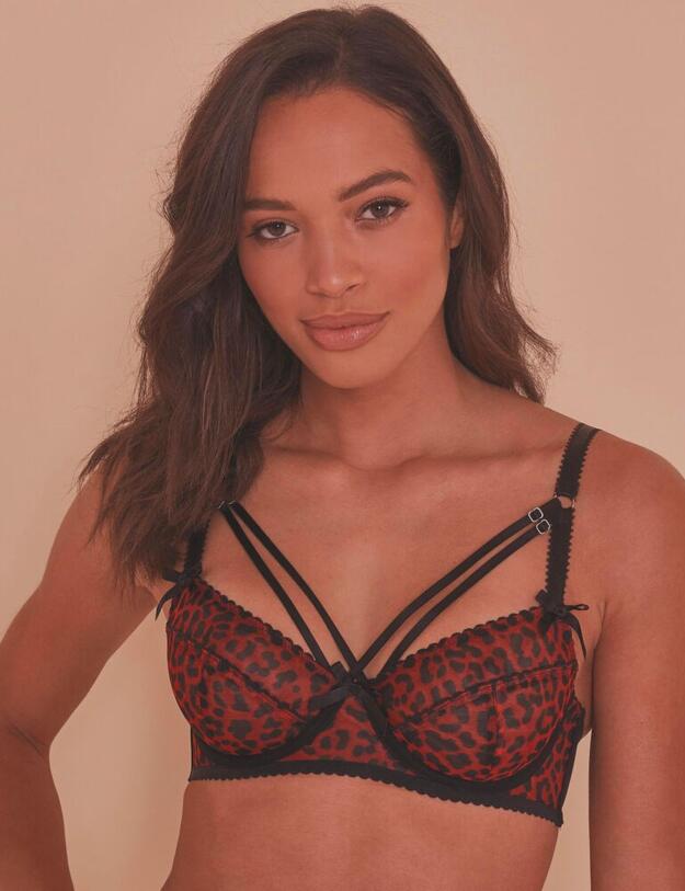 PP3145 Playful Promises Josie Mesh Picot Bra Core - PP3145 Leopard 