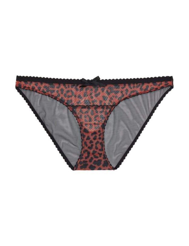PPB3145 Playful Promises Josie Mesh Picot Cheeky Brazilian Brief Core - PPB3145 Leopard