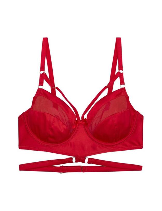 PPCC3146R Playful Promises Madeleine Bondage Bra Curve - PPCC3146R Red