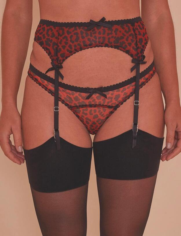 PPSB3145 Playful Promises Josie Suspender Belt Core - PPSB3145 Leopard