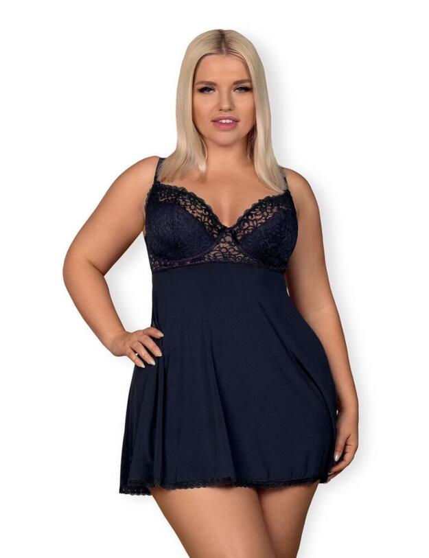 Obsessive Drimera Babydoll & Thong Set Blue