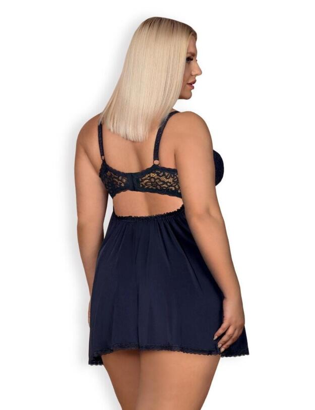 Obsessive Drimera Babydoll & Thong Set Blue