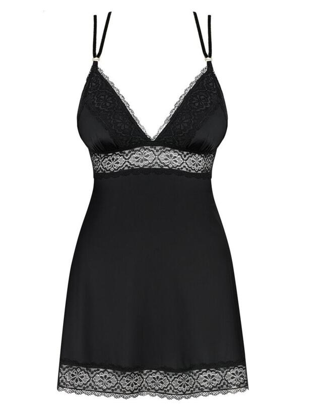 Obsessive Lolitte Babydoll & Thong Set - Black