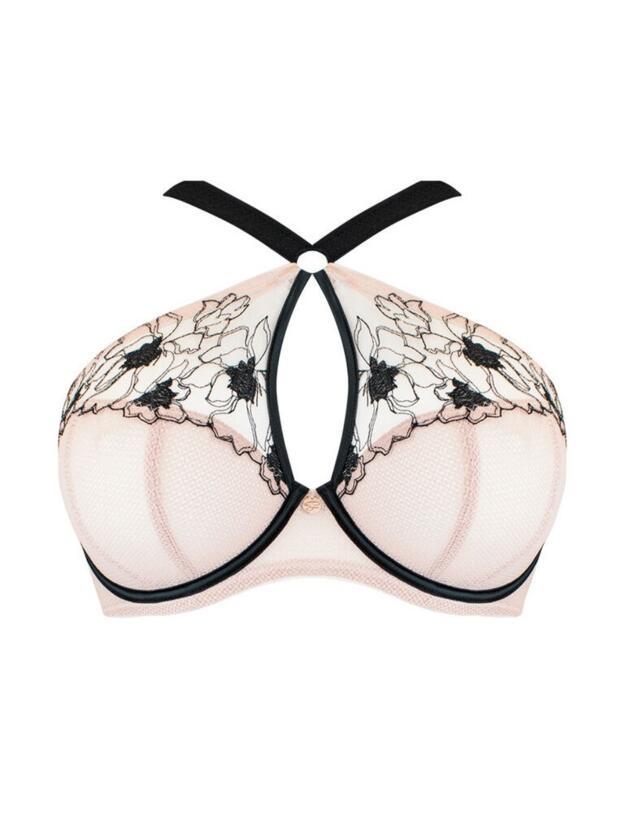 ST001101 Scantilly by Curvy Kate Heart Throb Plunge Bra - ST001101 Blush/Black