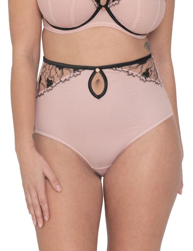 ST001208 Scantilly by Curvy Kate Heart Throb High Waist Brief - ST001208 Blush/Black