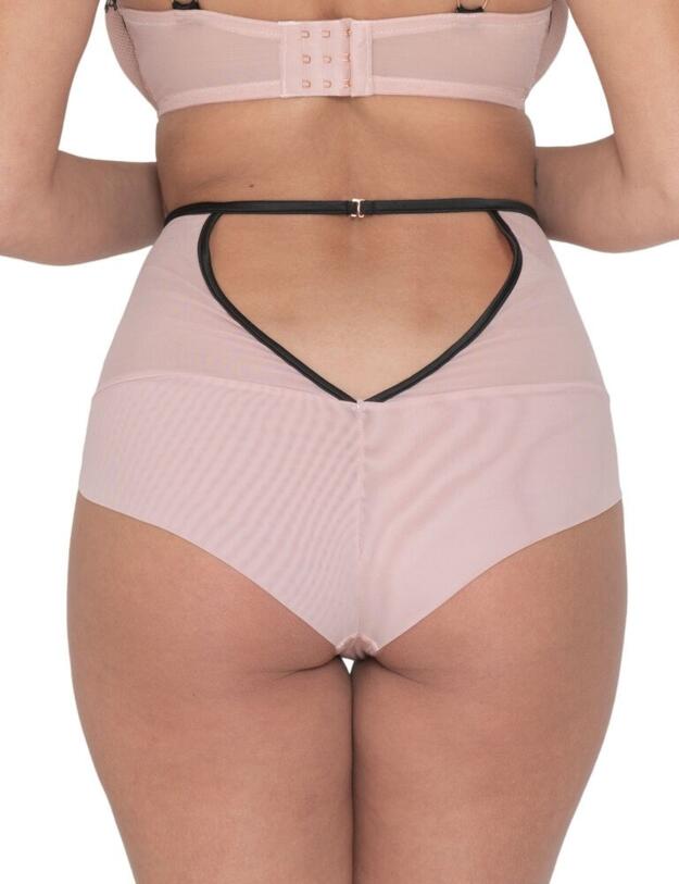 ST001208 Scantilly by Curvy Kate Heart Throb High Waist Brief - ST001208 Blush/Black