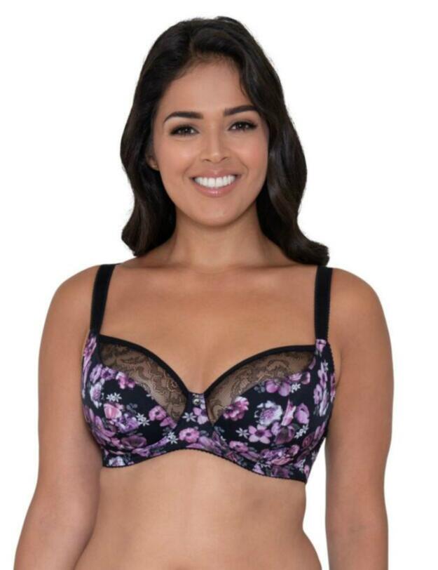 Curvy Kate Moody Bloom Balcony Bra Black Print