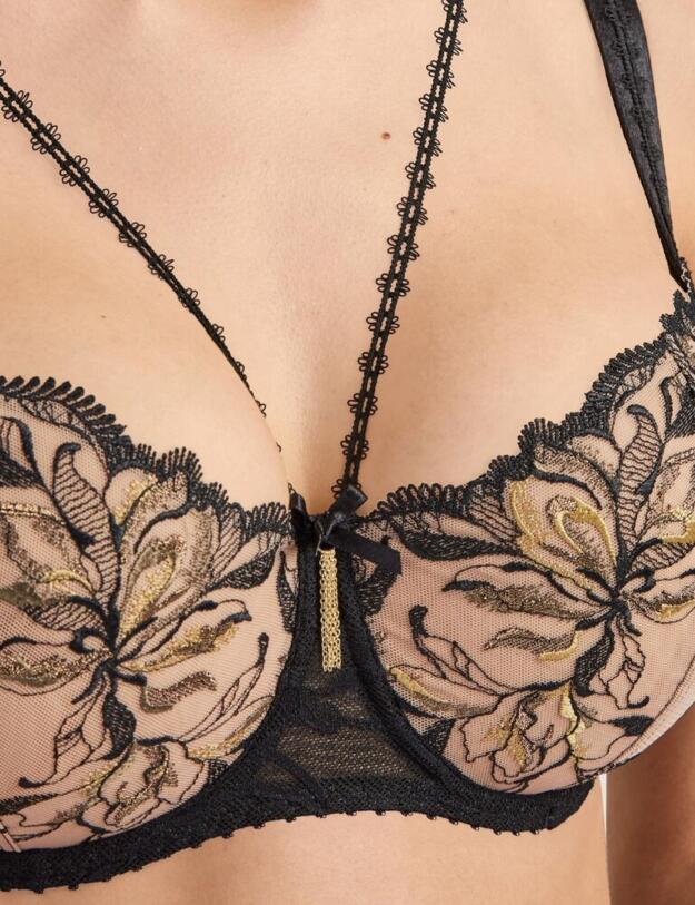 QF14-02 Aubade Encre De Chine Comfort Half Cup Bra - QF14-02 Ombre