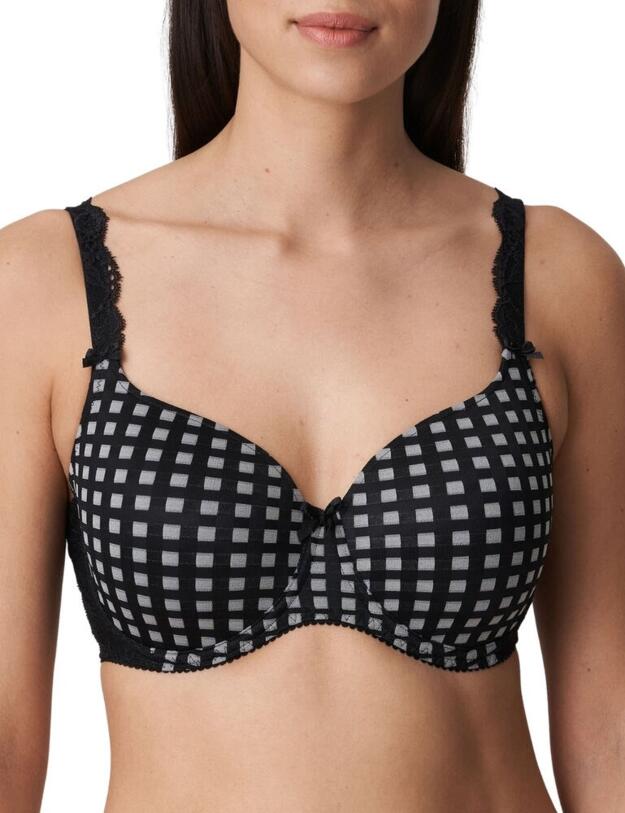 0262121 Prima Donna Madison Padded Heart Shaped Bra - 0262121 Crystal Black