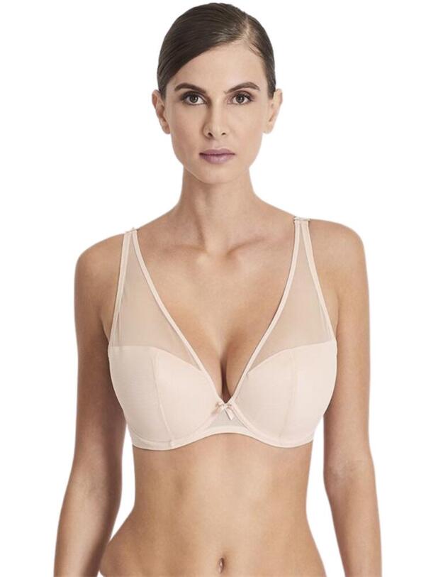 FM12-02 Aubade Nudessence Comfort Triangle Bra - FM12-02 Nude D'ete