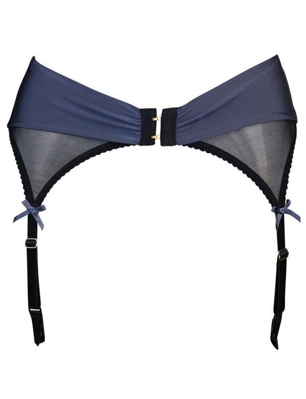 51007 Contradiction by Pour Moi Hook Up Suspender Belt - 51007 Platinum/Black