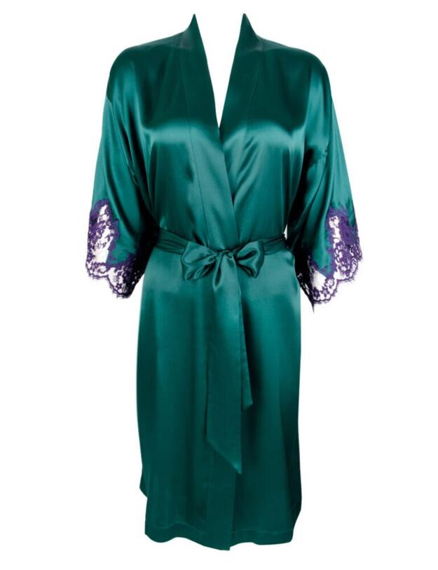 ALC2080 Lise Charmel Splendeur Soie Negligee - ALC2080 Splendeur Turquoise