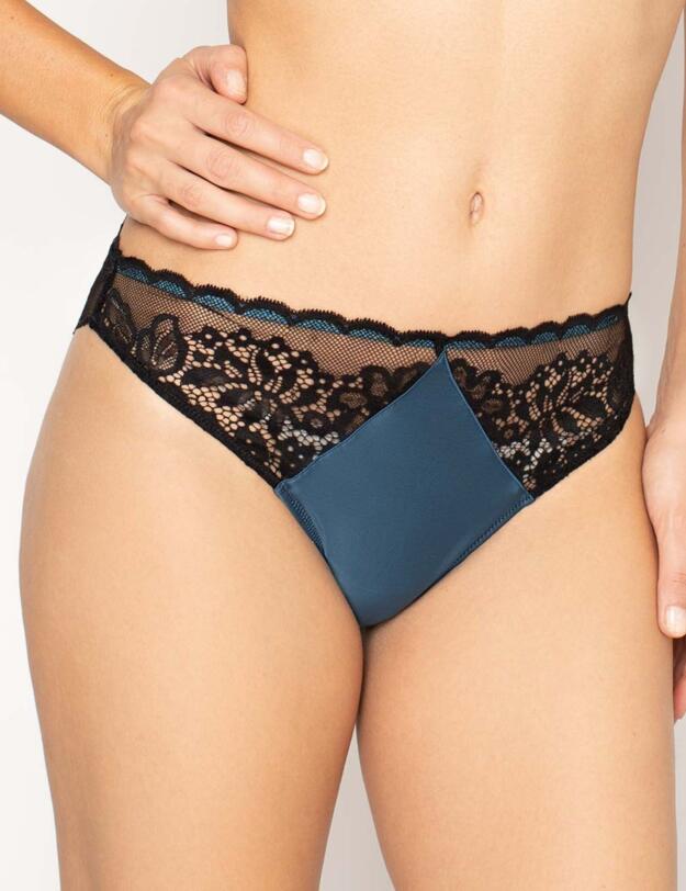 CCG0733 Antinea by Lise Charmel Nuit Satin Seduction Brief - CCG0733 Noir Canard