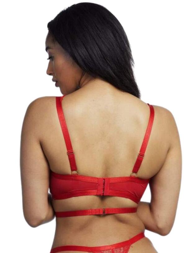 WWL781R Wolf & Whistle Nevada Lace Strappy Bra - WWL781R Red