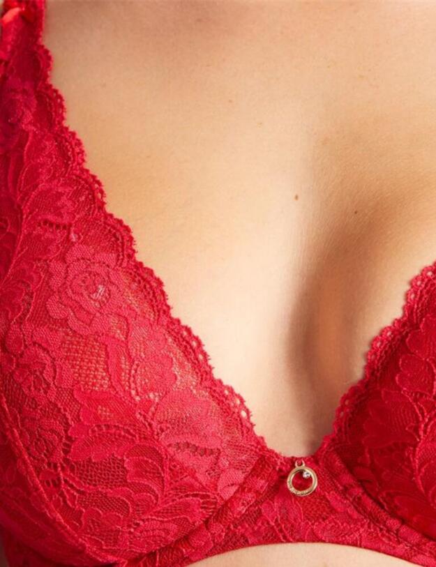 HK12-02 Aubade Rosessence Comfort Triangle Plunge Bra - HK12-02 Gala