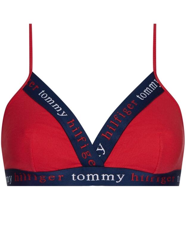 UW0UW02235 Tommy Hilfiger Triangle Bralette Bra - UW0UW02235 Tango Red