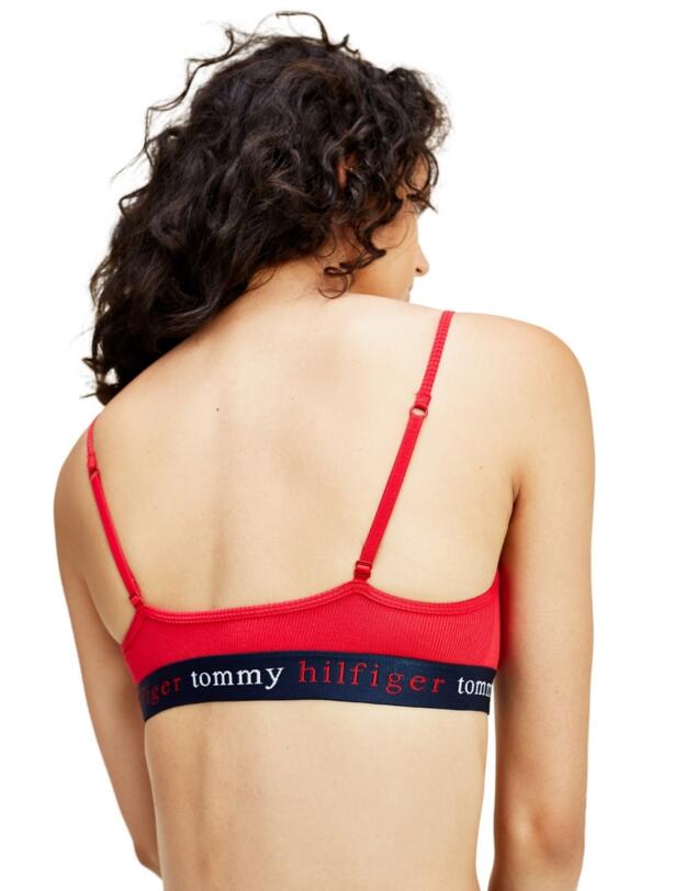 UW0UW02235 Tommy Hilfiger Triangle Bralette Bra - UW0UW02235 Tango Red