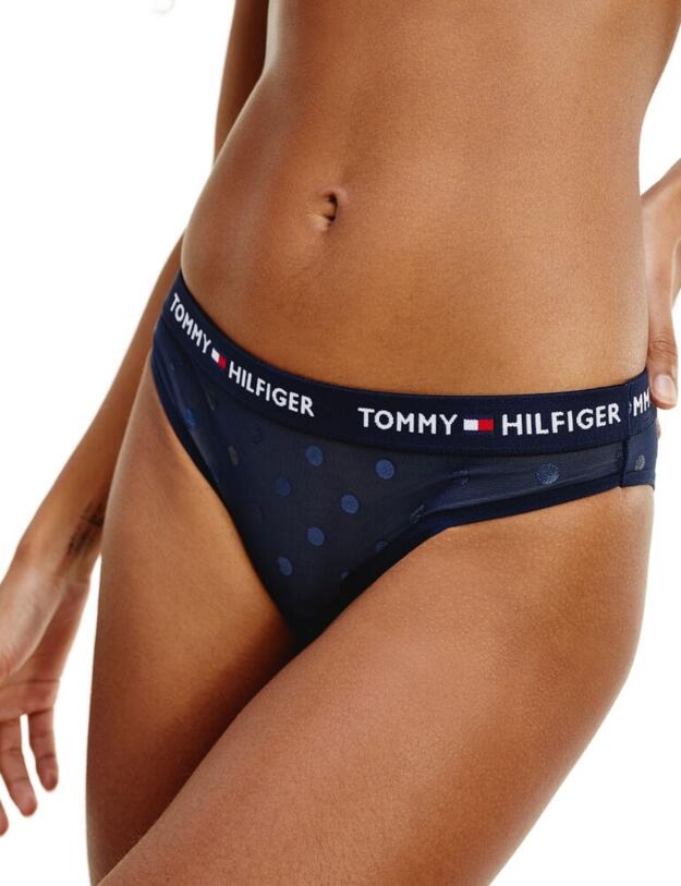 UW0UW02208 Tommy Hilfiger Spot Design Mesh Brief  - UW0UW02208 Navy Blazer