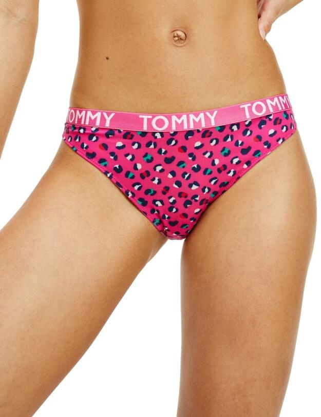 UW0UW02211 Tommy Hilfiger Nylon Lace Print Briefs - UW0UW02211 Leopard Magenta