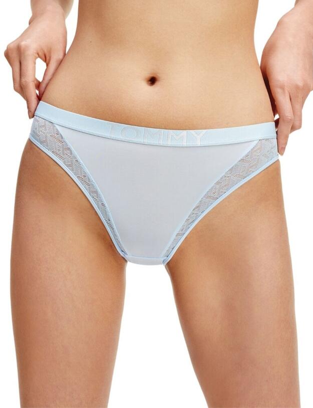 UW0UW02212 Tommy Hilfiger Nylon Lace Panel Briefs - UW0UW02212 Cashmere Blue
