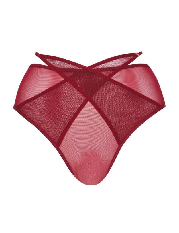 ST007217 Scantilly Black Magic High Waist Brazilian Brief - ST007217 Red