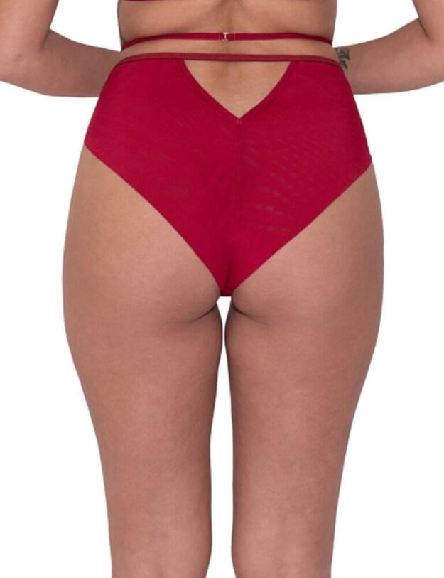ST007217 Scantilly Black Magic High Waist Brazilian Brief - ST007217 Red