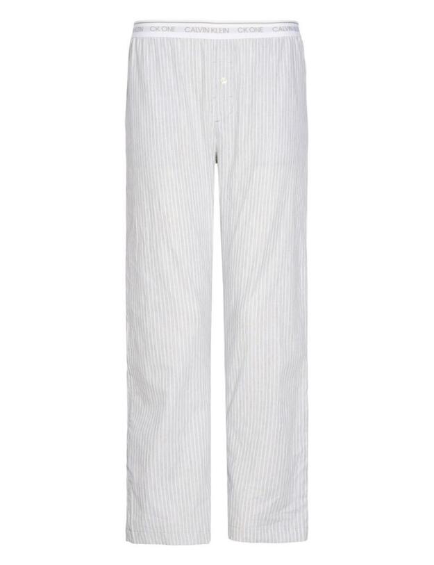 000QS6433E Calvin Klein CK One Wovens Cotton Sleep Pant - QS6433E Cozy Stripe Grey Vertical Heather 