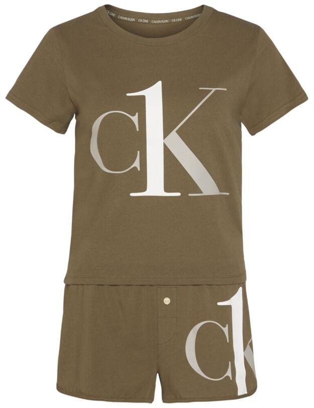 000QS6443E Calvin Klein CK One Sleep Short Set - QS6443E Muted Pine