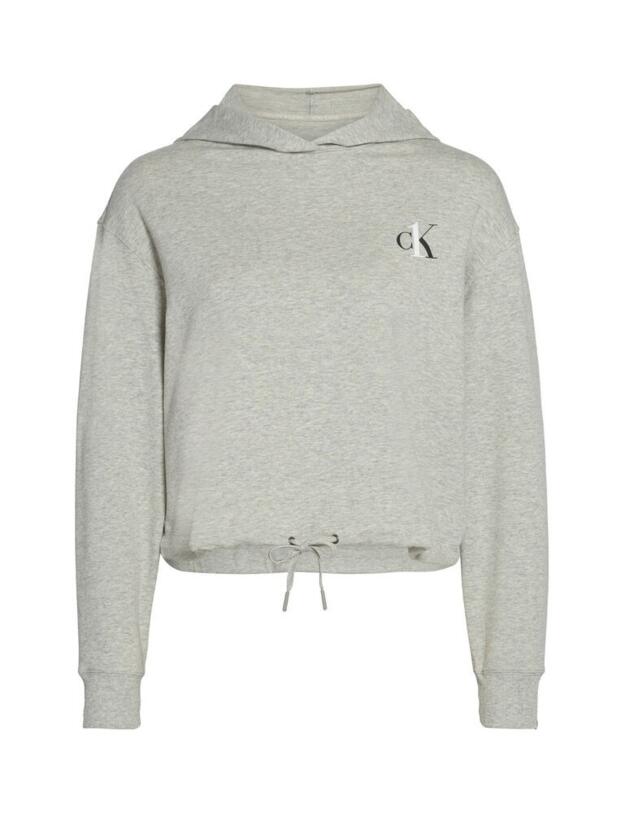 000QS6427E Calvin Klein CK One Lounge Long Sleeved Hoodie - QS6427E Grey Heather