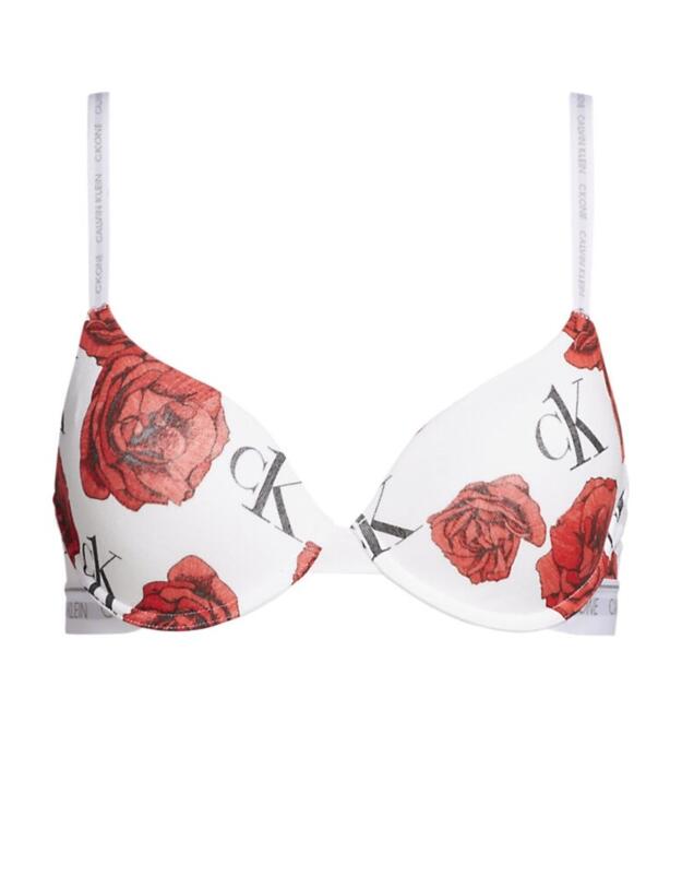 QF5732E Calvin Klein CK One Cotton T-Shirt Bra - QF5732E Charming Roses/America Dreams