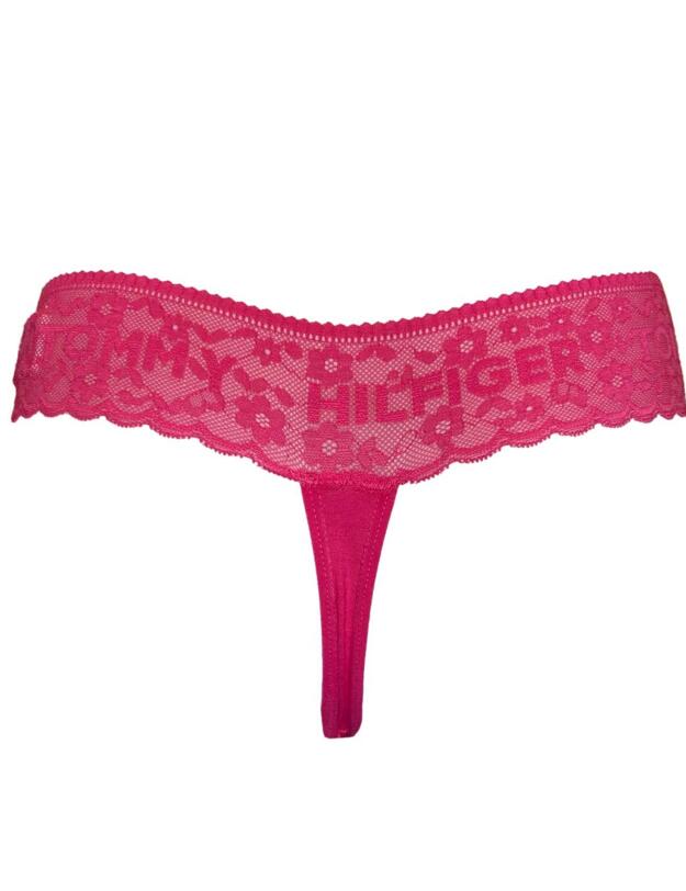 UW0UW02036 Tommy Hilfiger 3 Pack Thong - UW0UW02036 Emerald/Magenta/White