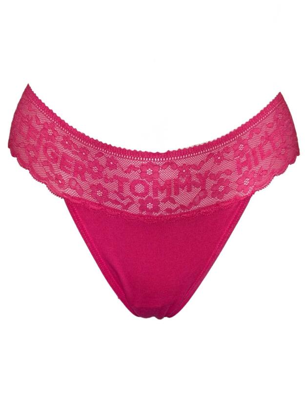 UW0UW02036 Tommy Hilfiger 3 Pack Thong - UW0UW02036 Emerald/Magenta/White