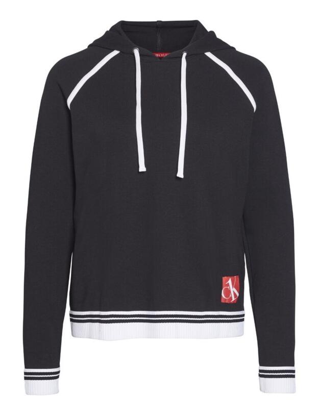 000QS6423E Calvin Klein CK One Sock Lounge L/S Hoodie - QS6423E Black