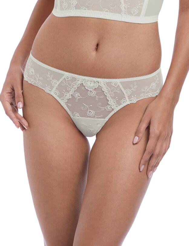 133007 Wacoal Opulence Tanga Brief  - 133007 White Jasmine