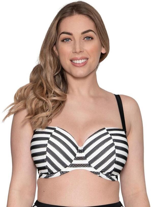 CS012300 Curvy Kate Sunseeker Balcony Bikini Top - CS012300 Monochrome