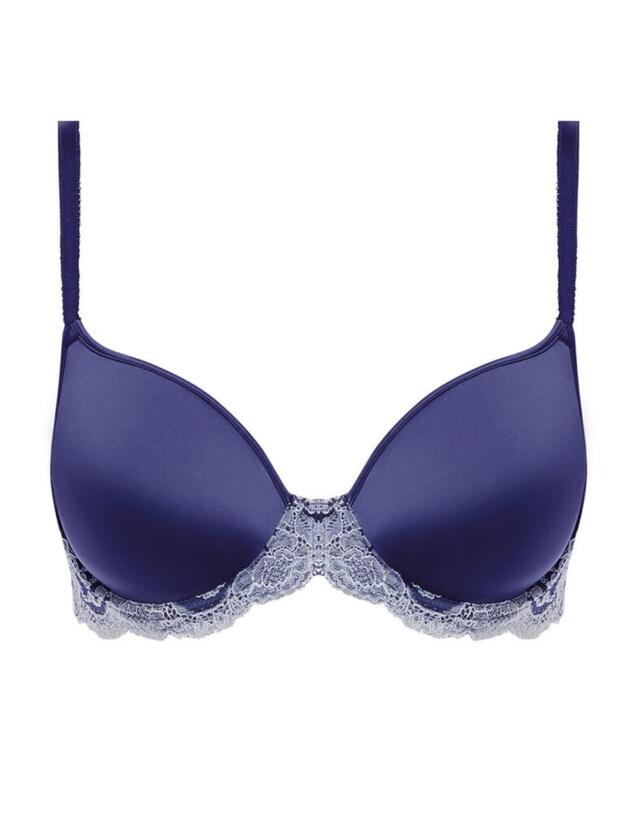 853256 Wacoal Lace Affair Contour Bra - 853256 Patriot Blue/Halogen 